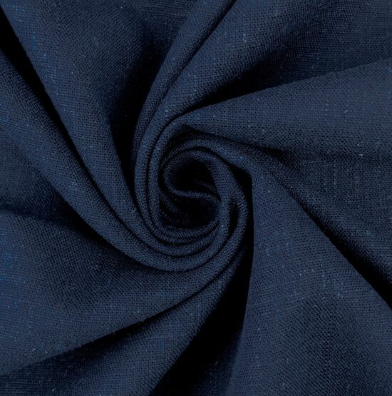 Tumši zils, viskoze ar linu 